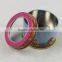 hot sale round biscuit tin box/ metal cookie tin can/ chocolate tin
