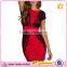 Women's Fashion Lace Splicing Pencil Mini Bodycon Dress