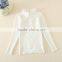 baby girls bottoming shirt sweatesr with lace knit shirts for kids in black and white color