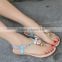 F20011H Toe clip women shoes wholesale beaded simple women beach sandals confortable massage shoes
