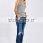 JXY Basic Stripped Basic Vest for Women