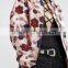 Runwaylover EY1060C Europe Style Ladies Autumn Wear Flower Printed Baseball Jackets