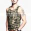 OEM wholesale soft textile camouflage tank top men gym wear cutomized