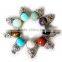 Owl Warpped Ball Gemstone Beads Healing Point Crystal Chakra Pendant