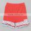 Popular fashion summer short pants boutique cheap ruffle girls summer cotton pants