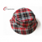 Women`s Classical Red Checks Pattern Printing Fisherman Bucket Hat