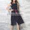 Girls Sleeveless Striped Slim Dress Sexy Image Spandex Fabric Beach Party Midi Dress