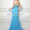 BN70  Supplier Real Sample Stunning Crystal Hatler Chiffon Evening Dress