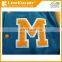 Chenille paw patch embroidered chenille applique, custom chenille patches for varsity letterman jacket