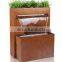 Pre-rusted Corten Steel Vertical Wall Garden Flowerpot