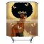 2020 Best Seller Products Iridescent Glitter Black Girl Magic Shower Curtain with African Afro Queen Style