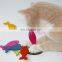 Customized Nature fish shape Felt cat toy with various colors