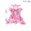 2019 New Arrival Halter Red Rose Ruffle Princess Girl Dress Flyaway Romper