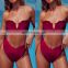 Velvet Solid Bikinis Women Two Pieces Swimwear 2019 Girl Beach Bathing Suit Bandeau Swimming Suit for Women High Waist Swimsuits