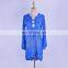 Women Summer Knitted Beach Dress Hollow Out Flare Sleeve Crochet Asymmetric Drawstring Waist Robe Femme 10colors
