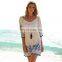 Cotton Embroidery Beach Cover up Tassel Plus size Beach Dress Pareos de Playa Mujer Swimsuit cover up Sarong Beachwear Vestido