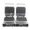 High Efficient Snack Food Equipment Stainless Steel Body Cast Iron Plate Belgian Rectangle Waffle Maker Price
