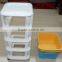 4 tier removable plastic storage drawer, plastic storage cabinet