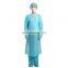 Factory price Blue color waterproof safety CPE protecting clothing Disposable Isolation Gown With Thumb Loop