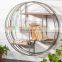 Wholesale High Quality Round Metal Mount Hanging Shelf Decoration Wooden Wall Shelf For Living Room