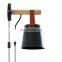 Nordic Belt Wood Wall Lamp Metal Simple Black White Wall Light Indoor Decorative Lighting
