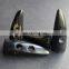 Two hole black natural buffalo real horn toggle button