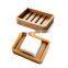 Bamboo Wooden Soap Dish Drainer Shower Soap Storage Holder Saver Soap Tray Plate for Bathroom