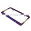 Titanium Blue Car Number Plate Holder Metal Stainless Steel License Plate Frame