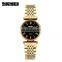 SKMEI 9105 Plated Couple Watch Brand Stainless Steel Quartz Luxury Women Men Double Pair Golden Alloy Unisex 2018 CN;GUA Skmb04