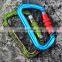 Aluminum Carabiner 30KN D type Triple Locking Carabiner For Rock Climbing Aluminum Snap Hook S7111TN3