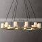 Hengzhi Customized Home Hanging Lamp Dining Hall Circle Cloth Shade Light PAUILLAC ROUND CHANDELIER for Indoor
