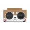 Customized printing portable audio player speaker with brass acoustic speaker 4500mAH innovative music wooden speaker