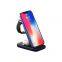 Foldable 3 in 1 car wireless smartphone headphone watch 15w portable wireless car charger