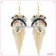 Wholesale Hot selling crystal earrings gold long tassel earrings