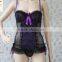 Wholesale Sexy Womens Underwire Lingerie Set Cool Lace Bra Underwear G-string Ladies Sleepwear Nightwear