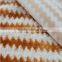 100% polyester double color yellow stripe plush fabric
