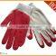 orange Latex coated cotton gloves PLAIN finish