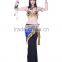 Sexy Tribal Belly Dance Performance Costumes Blue Color with Bra Size 34 / 36 / 38B