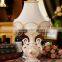 Luxury gold outline flower European table lamp for home lighting