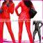 Good Quality Accepted OEM Sexy Red Faux Leather Catsuit