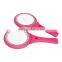 becautiful color hand held led light up cosmetic mirror/2 sides magnifying mirror