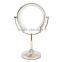 rotating compact mirror, double sides makeup mirror with light, desk mirror, metal compact mirror