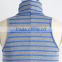 High neck sleeveless blue and grey stripe fashion womens top