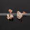 Fashion Jewelry Rose Gold Monkey Animal Shaped Earrings
