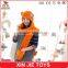 custom made plush animal hat with scarf gloves