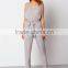 sleeveless v neck long adult bodycon jumpsuits 2016 sexy