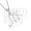 Hot sale Fashion 925 Silver Plated alloy scorpio necklace for gift