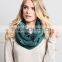 100% Acrylic Wholesale Women's Graphic Stitch Knit Infinity Scarf