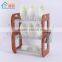 New design high quality wooden dish rack with single plastic tray