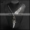 Bohemian Bronze Rope Chain Feather Pendant Necklace